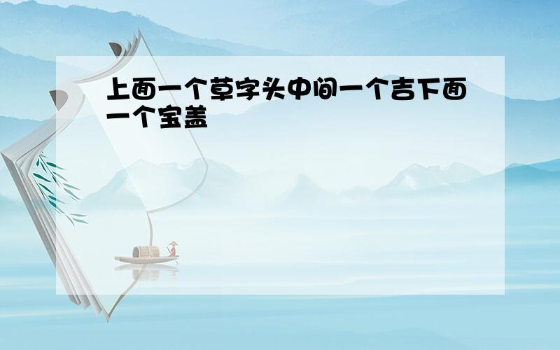 上面一个草字头中间一个吉下面一个宝盖