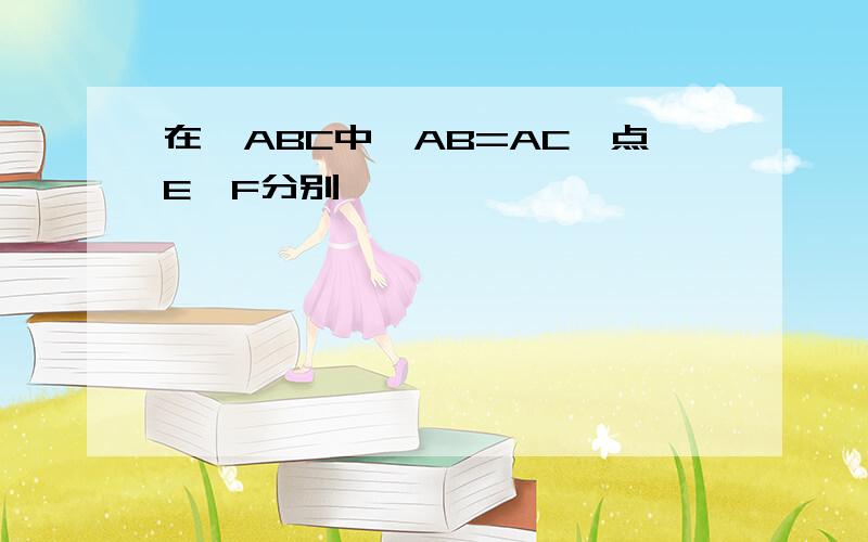 在△ABC中,AB=AC,点E,F分别