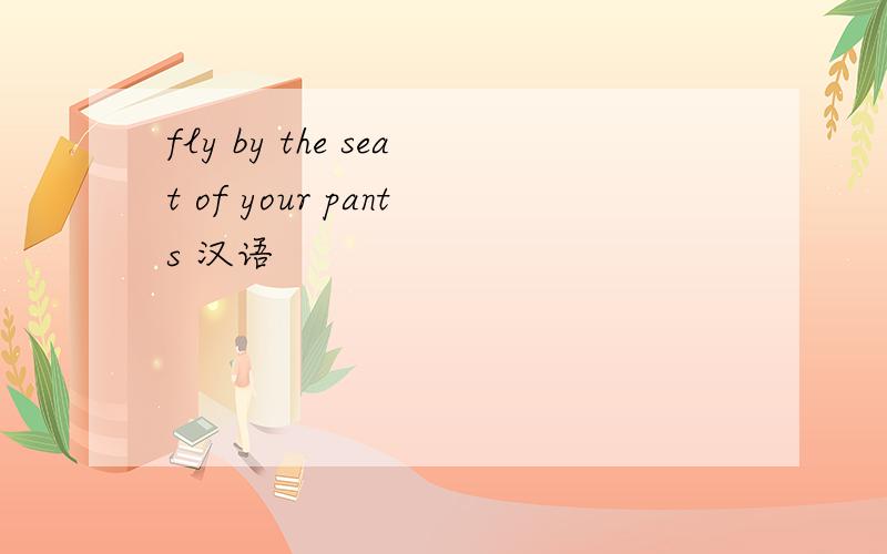 fly by the seat of your pants 汉语