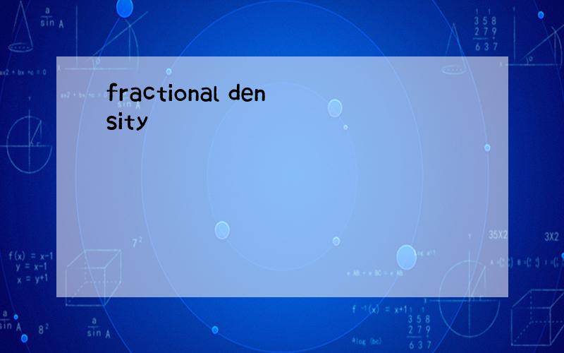 fractional density
