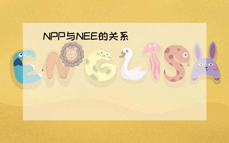 NPP与NEE的关系