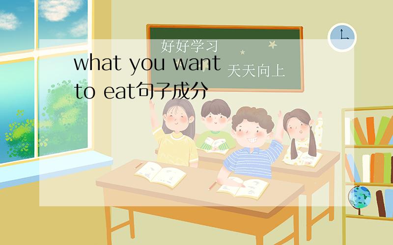 what you want to eat句子成分