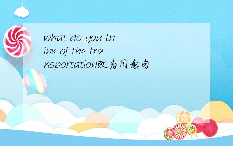 what do you think of the transportation改为同意句