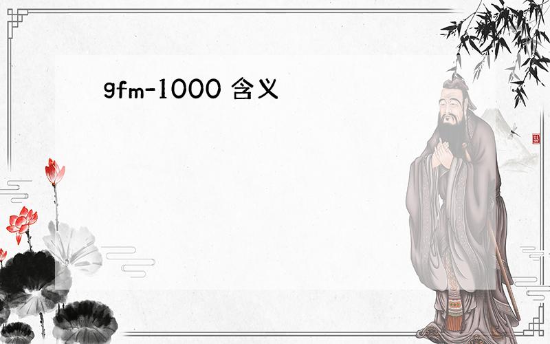 gfm-1000 含义
