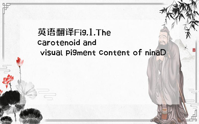 英语翻译Fig.1.The carotenoid and visual pigment content of ninaD
