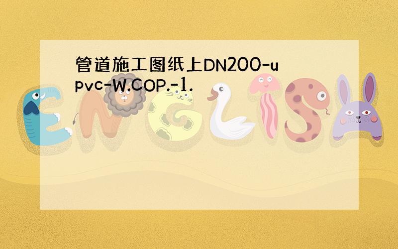 管道施工图纸上DN200-upvc-W.COP.-1.