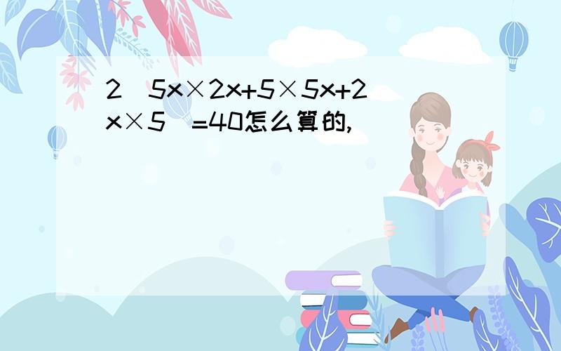 2(5x×2x+5×5x+2x×5)=40怎么算的,
