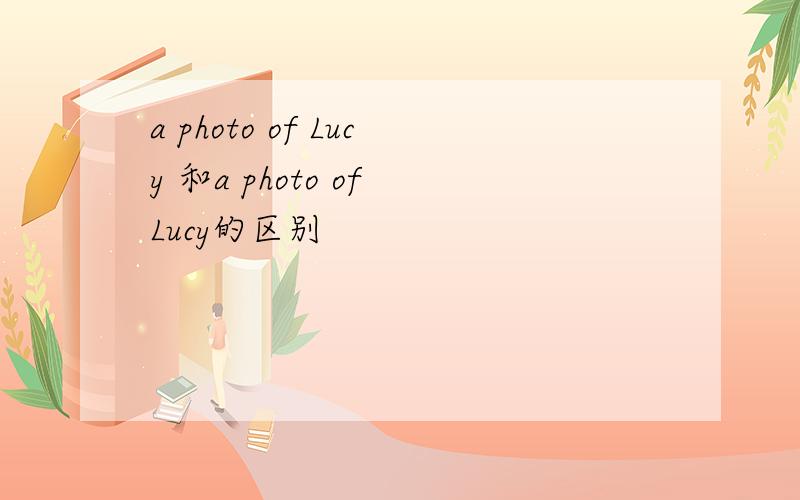 a photo of Lucy 和a photo of Lucy的区别