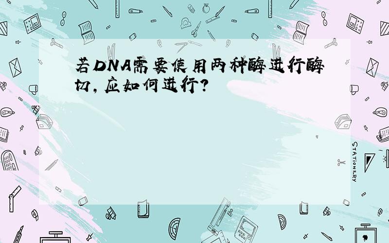 若DNA需要使用两种酶进行酶切,应如何进行?