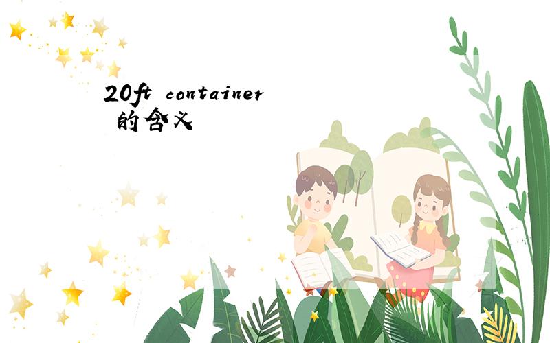 20ft container 的含义