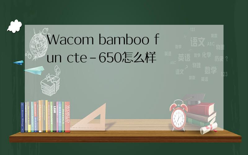 Wacom bamboo fun cte-650怎么样