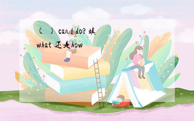 ( ) can i do?填what 还是how