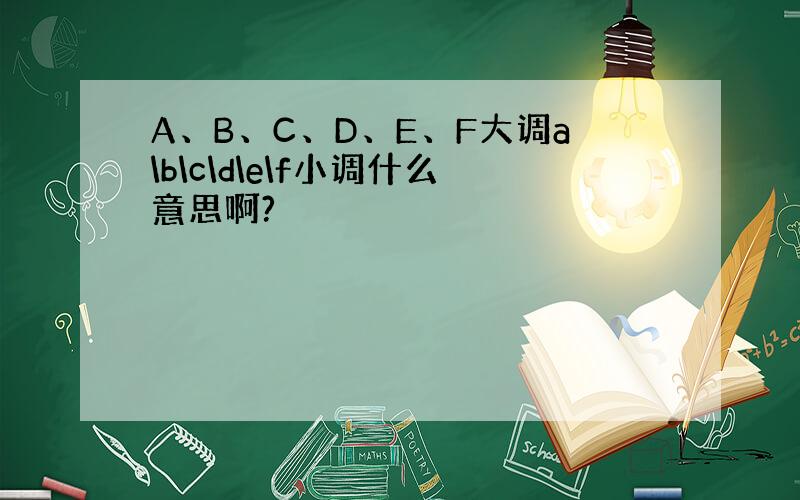 A、B、C、D、E、F大调a\b\c\d\e\f小调什么意思啊?