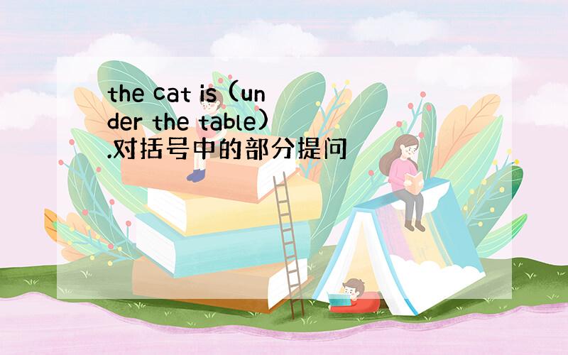 the cat is (under the table).对括号中的部分提问