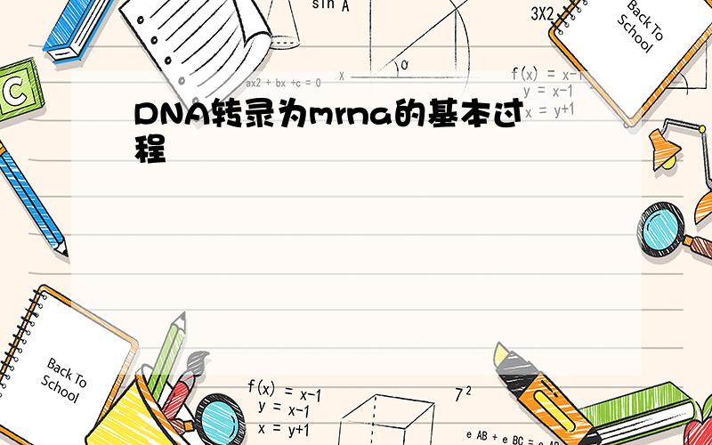 DNA转录为mrna的基本过程
