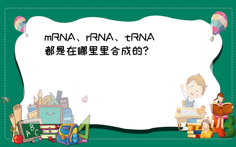 mRNA、rRNA、tRNA都是在哪里里合成的?