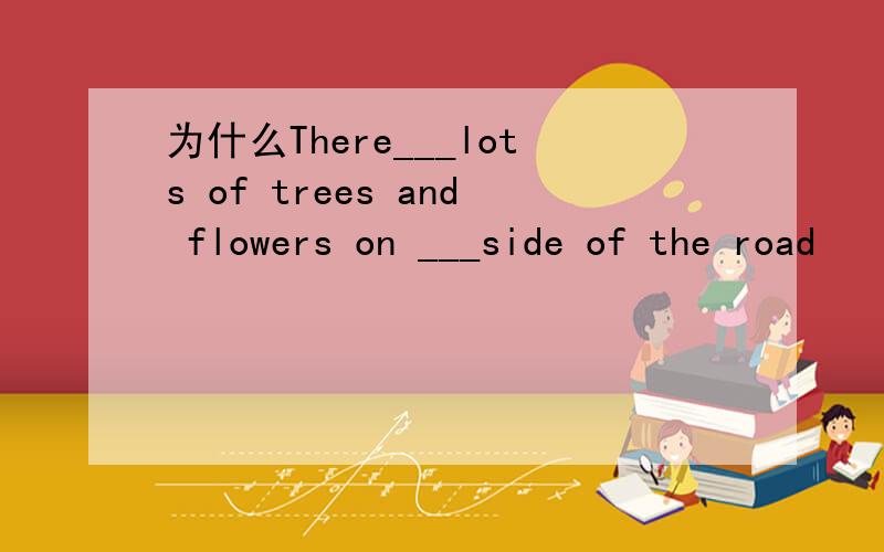 为什么There___lots of trees and flowers on ___side of the road