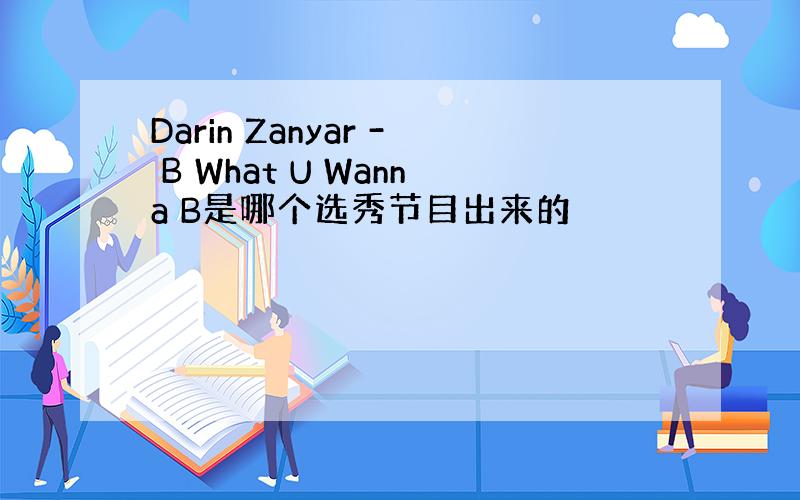 Darin Zanyar - B What U Wanna B是哪个选秀节目出来的