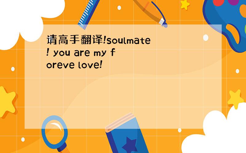 请高手翻译!soulmate! you are my foreve love!
