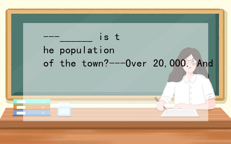 ---______ is the population of the town?---Over 20,000. And