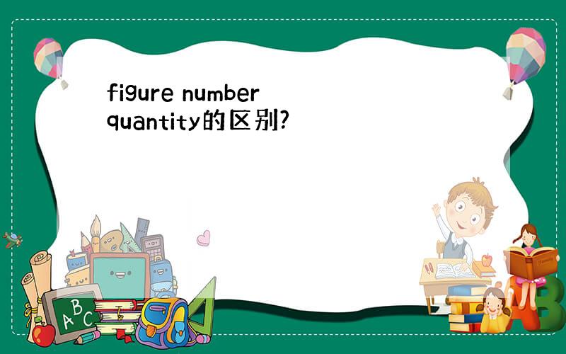 figure number quantity的区别?