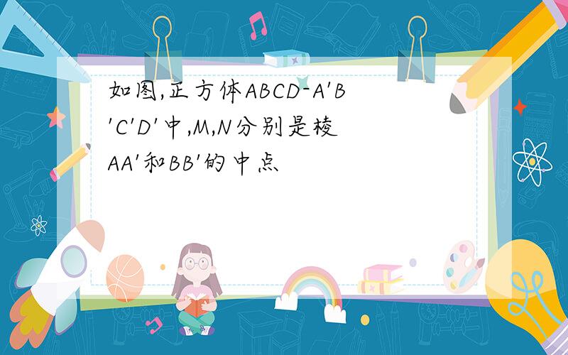 如图,正方体ABCD-A'B'C'D'中,M,N分别是棱AA'和BB'的中点