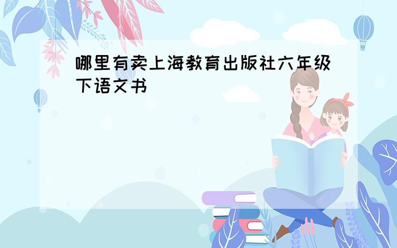 哪里有卖上海教育出版社六年级下语文书