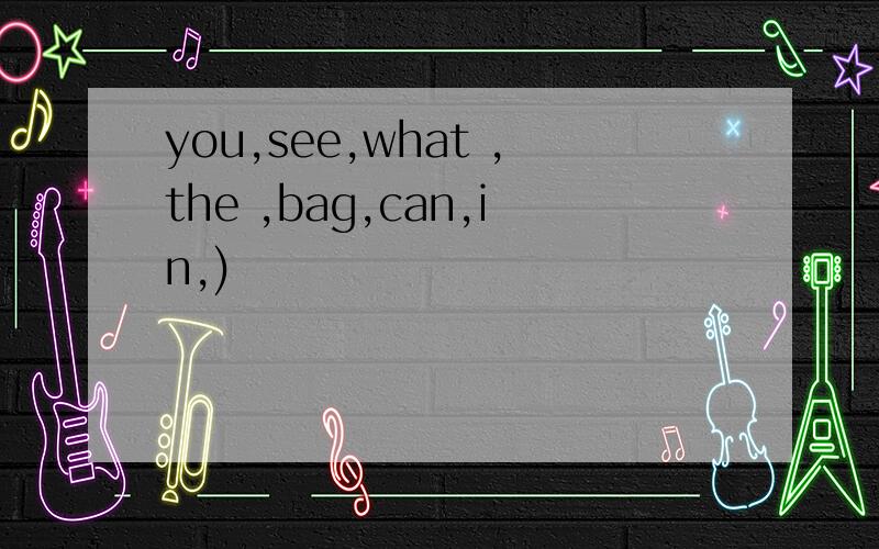 you,see,what ,the ,bag,can,in,)