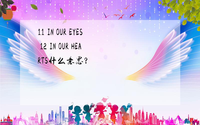11 IN OUR EYES 12 IN OUR HEARTS什么意思?