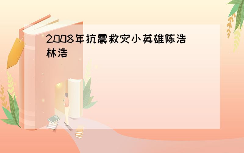 2008年抗震救灾小英雄陈浩林浩