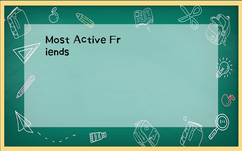 Most Active Friends