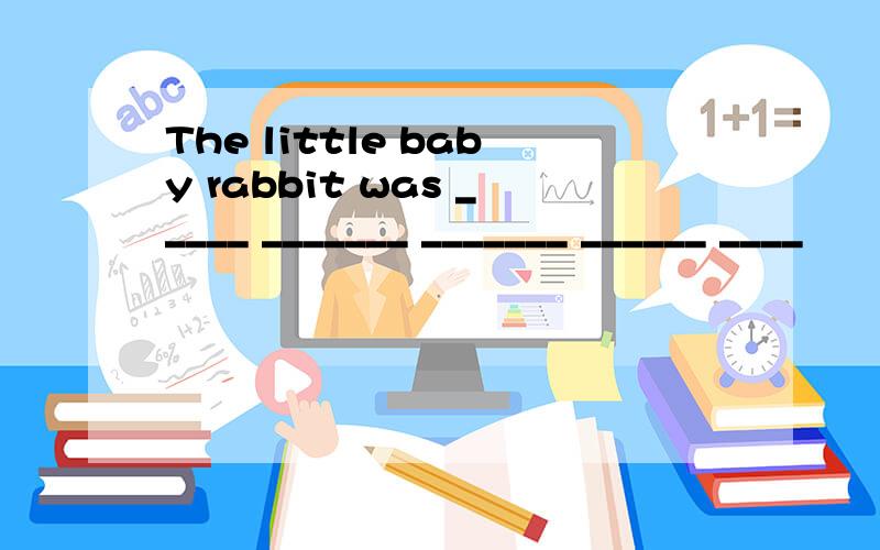 The little baby rabbit was _____ _______ _______ ______ ____