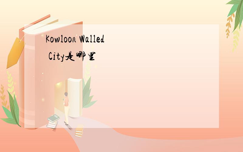 Kowloon Walled City是哪里