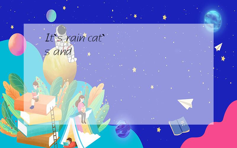 It`s rain cat`s and