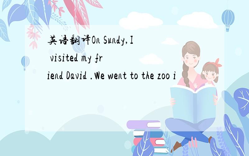 英语翻译On Sundy,I visited my friend David .We went to the zoo i