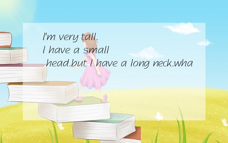 l'm very tall.l have a small head.but l have a long neck.wha