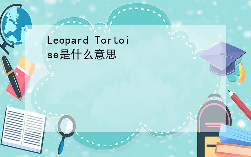 Leopard Tortoise是什么意思