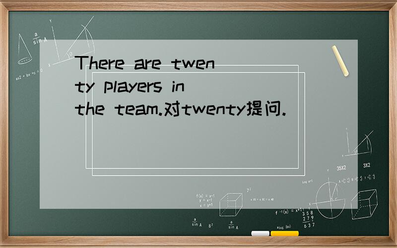 There are twenty players in the team.对twenty提问.